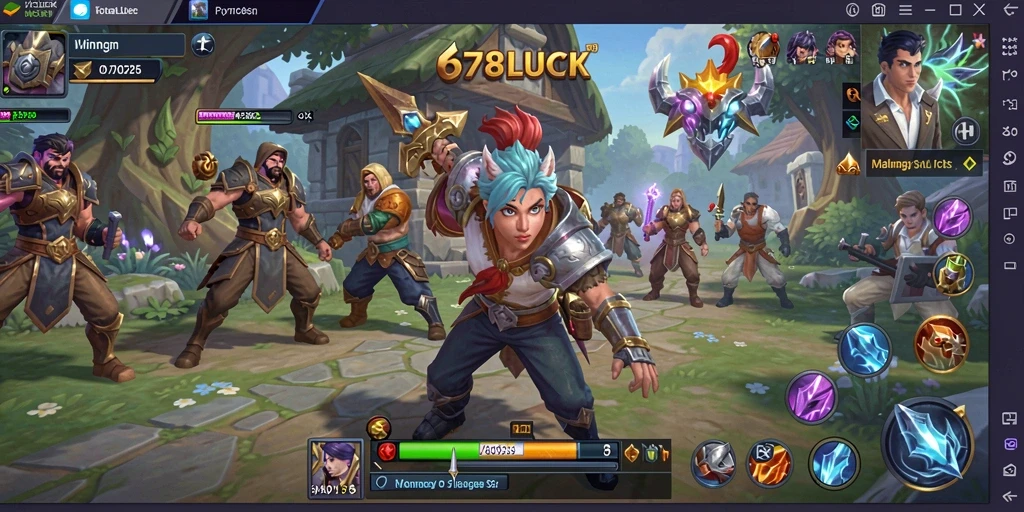 Tangkapan layar 678LUCK menunjukkan aksi seru dalam dunia MMORPG.