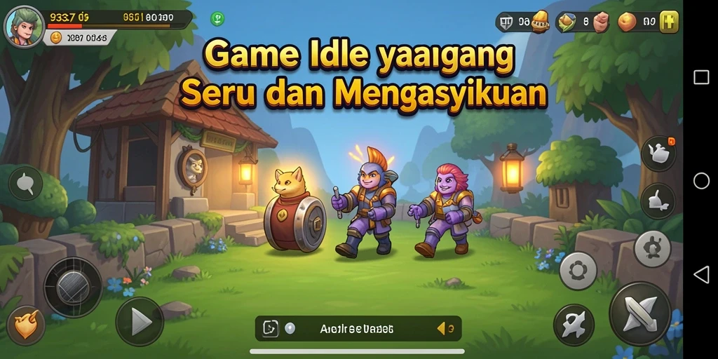 Screenshot gameplay 93337 menampilkan suasana permainan Idle yang menyenangkan.