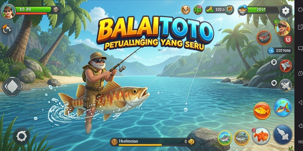 Tampilan gameplay BALAITOTO menampilkan pengalaman memancing yang realistis dan seru.