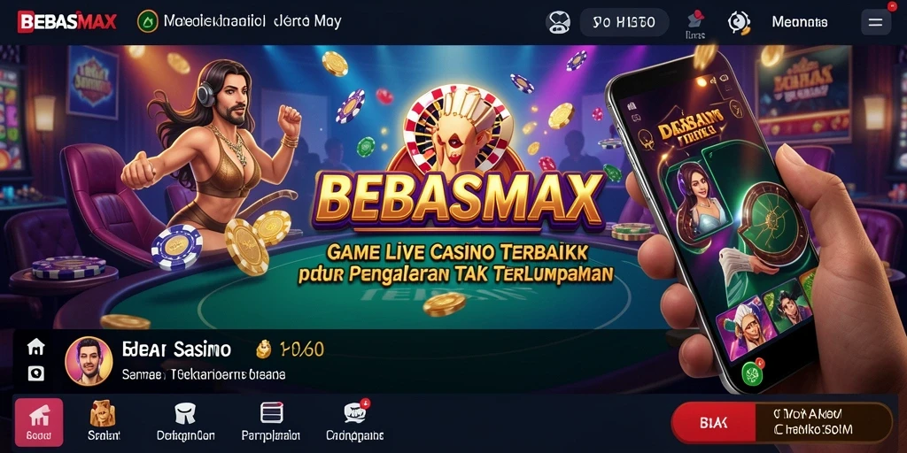 Tampilan gameplay Live Casino yang seru dan interaktif di BEBASMAX.
