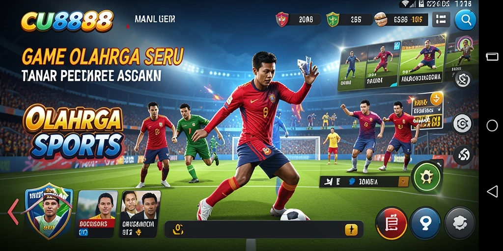 Tampilan gameplay seru dalam CU888 yang menampilkan aksi olahraga nyata.