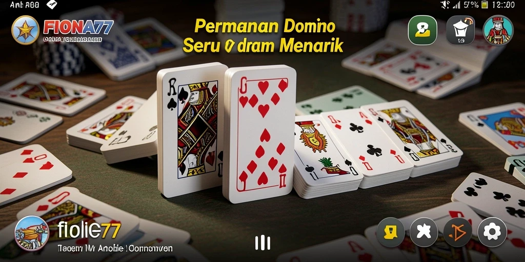 Tampilan gameplay Domino yang seru dan interaktif di FIONA77.