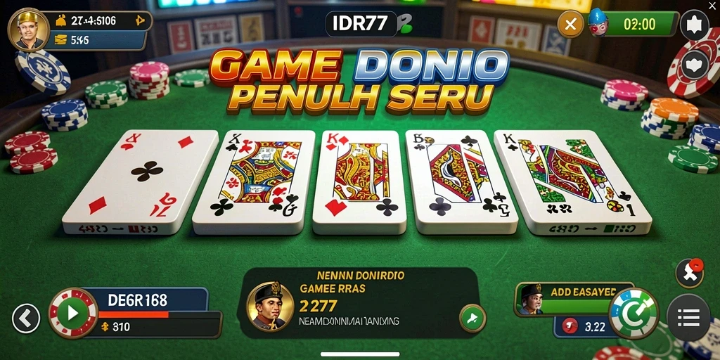 Tampilan menarik saat bermain game Domino IDR77 yang seru.