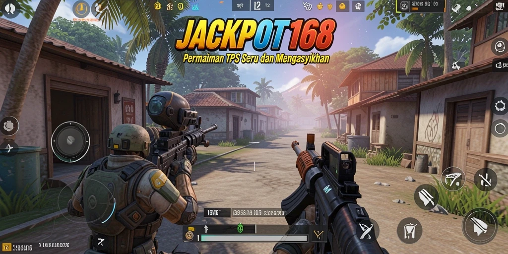 Screenshot JACKPOT168 menampilkan momen seru dalam permainan TPS.