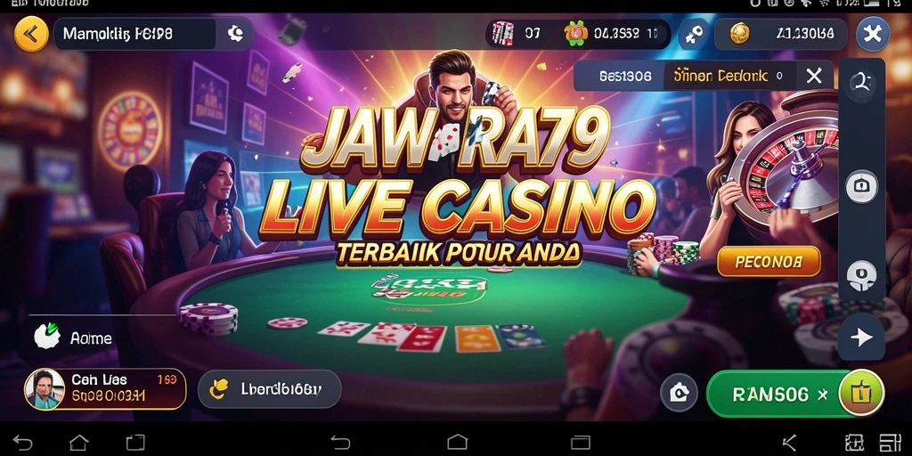 Screenshot gameplay <strong>JAWARA79</strong> yang menunjukkan momen seru di meja permainan Live Casino.