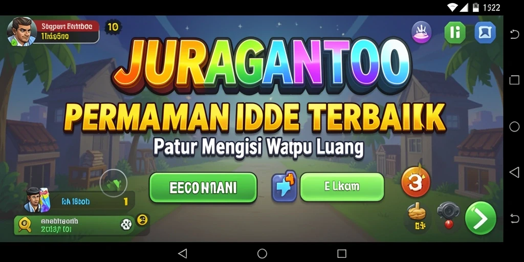 Screenshot gameplay JURAGANTOTO menampilkan antarmuka game Idle yang menarik.