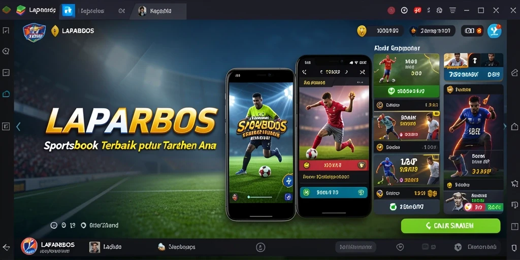 Tampilan gameplay LAPARBOS dengan berbagai pilihan taruhan olahraga.