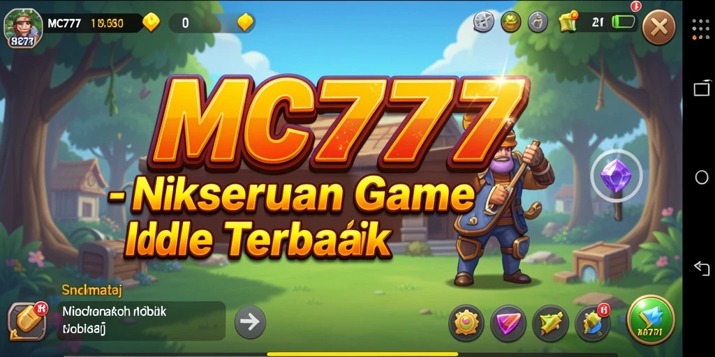 Tampilan gameplay <strong>MC777</strong> yang menarik dengan elemen Idle yang menyenangkan.