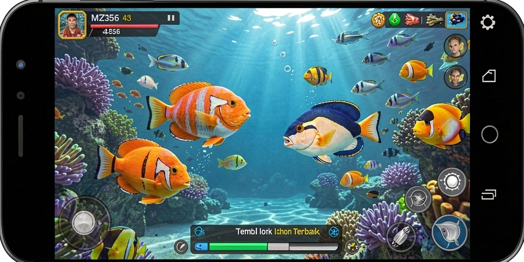 Tampilan menarik dari gameplay Tembak Ikan MZ356 yang seru.