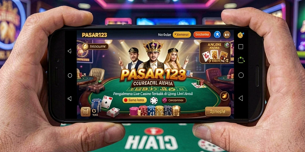 Tampilan gameplay Live Casino yang interaktif dan mendebarkan di PASAR123.