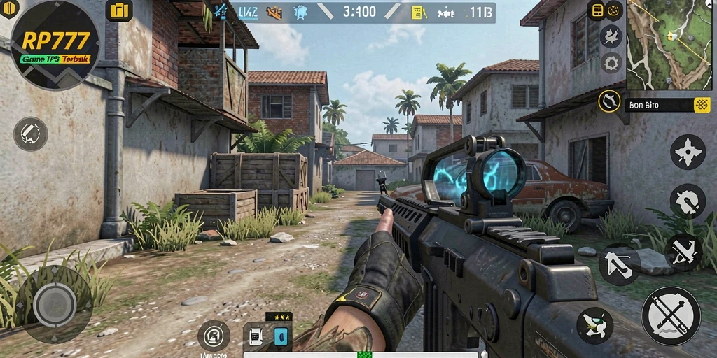 Gameplay RP777 yang seru dan interaktif dalam pertempuran TPS.
