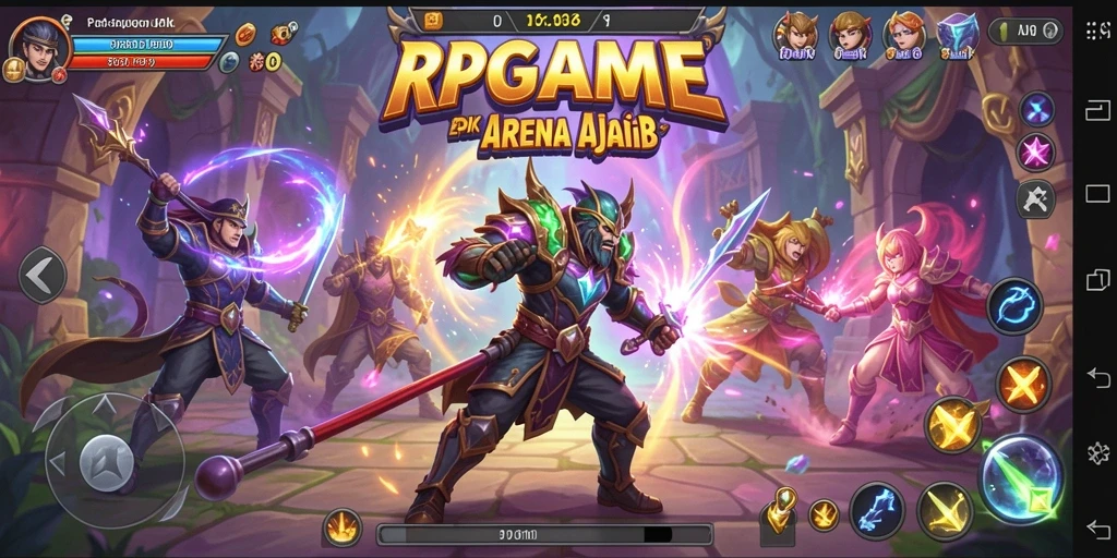 Tampilan gameplay RPGAME yang penuh aksi dan strategi pertarungan.