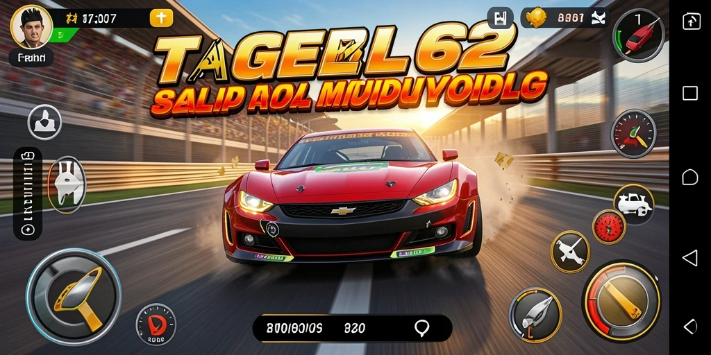 Screenshot gameplay TOGEL62 menunjukkan aksi balap yang mendebarkan.