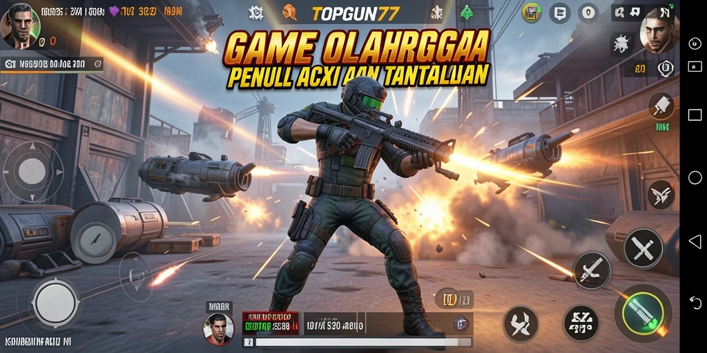 Tangkapan layar menampilkan aksi mendebarkan dalam permainan olahraga.